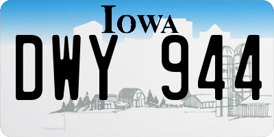 IA license plate DWY944