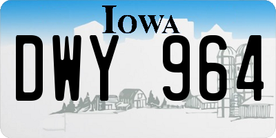 IA license plate DWY964