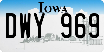 IA license plate DWY969