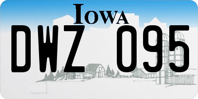 IA license plate DWZ095