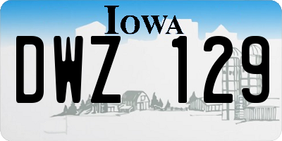 IA license plate DWZ129