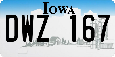 IA license plate DWZ167
