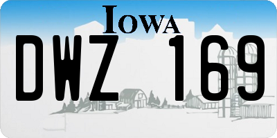 IA license plate DWZ169