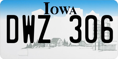 IA license plate DWZ306