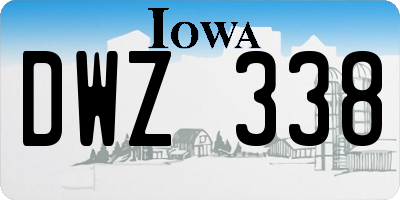 IA license plate DWZ338