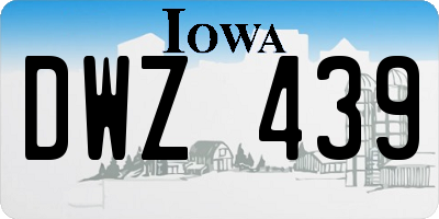 IA license plate DWZ439