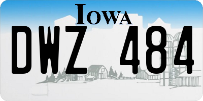 IA license plate DWZ484