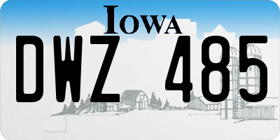 IA license plate DWZ485