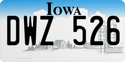 IA license plate DWZ526