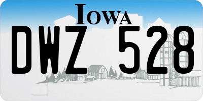 IA license plate DWZ528
