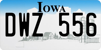 IA license plate DWZ556