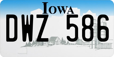 IA license plate DWZ586