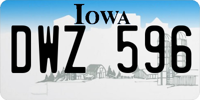 IA license plate DWZ596