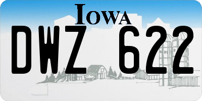 IA license plate DWZ622