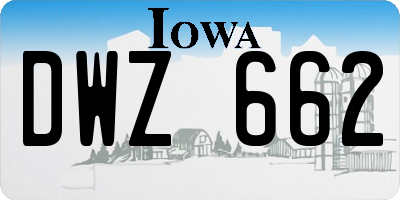 IA license plate DWZ662