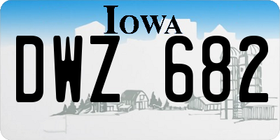 IA license plate DWZ682