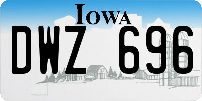 IA license plate DWZ696