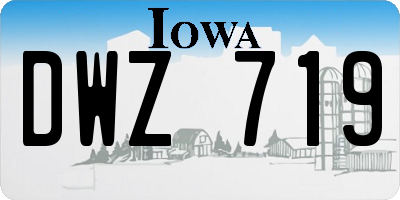 IA license plate DWZ719