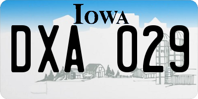 IA license plate DXA029