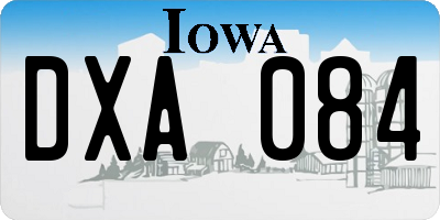 IA license plate DXA084