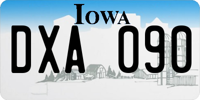 IA license plate DXA090