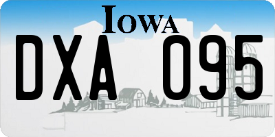 IA license plate DXA095