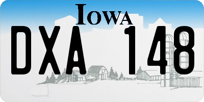 IA license plate DXA148