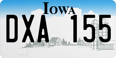 IA license plate DXA155