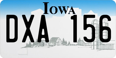 IA license plate DXA156