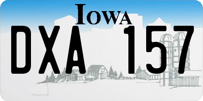 IA license plate DXA157
