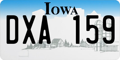 IA license plate DXA159