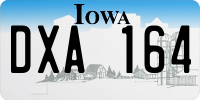 IA license plate DXA164