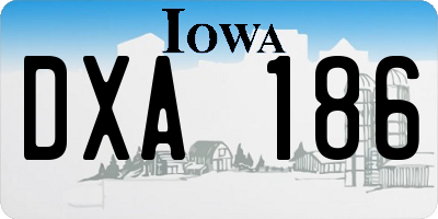 IA license plate DXA186