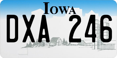 IA license plate DXA246