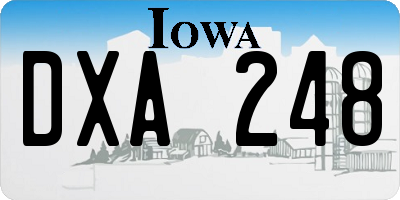 IA license plate DXA248