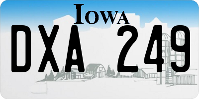 IA license plate DXA249