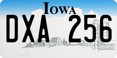 IA license plate DXA256