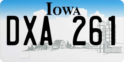 IA license plate DXA261