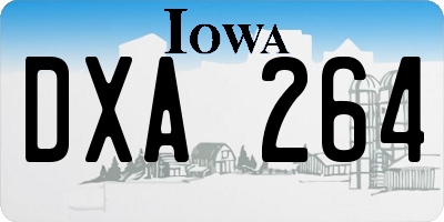 IA license plate DXA264