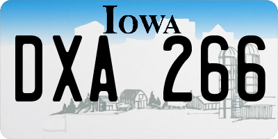 IA license plate DXA266