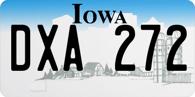 IA license plate DXA272