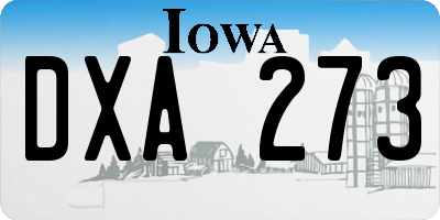 IA license plate DXA273