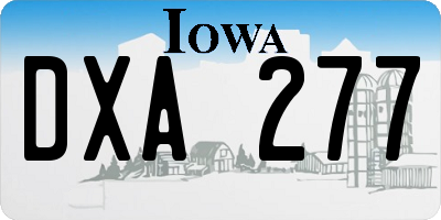 IA license plate DXA277