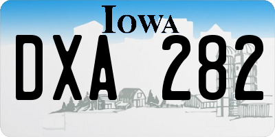 IA license plate DXA282