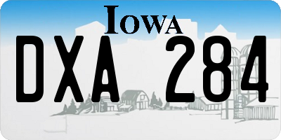 IA license plate DXA284