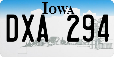 IA license plate DXA294