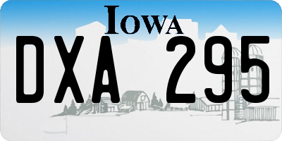 IA license plate DXA295