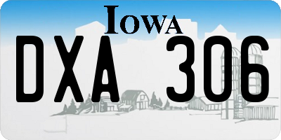 IA license plate DXA306