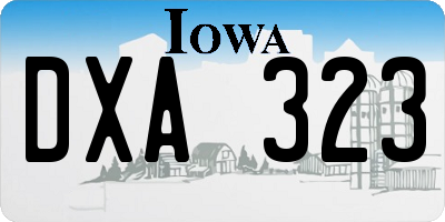 IA license plate DXA323
