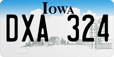 IA license plate DXA324